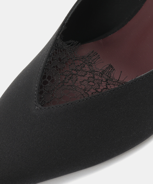 AP STUDIO（エーピーストゥディオ）の「【NEOUS/ネオアス】MATAR LACE CREPE PUMPS（パンプス・レディース・ブラック・36/37/38）」の5枚目の写真