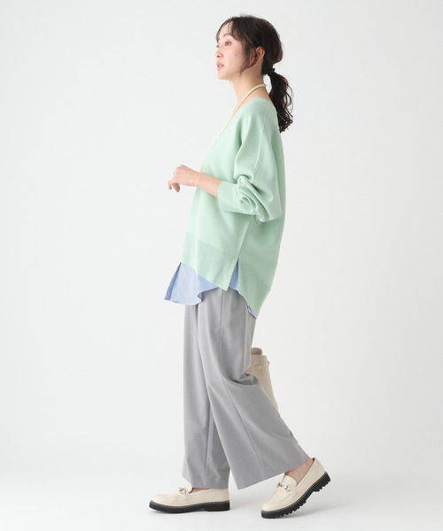 Elura(エルーラ)の「≪WEB限定≫もっちり立体プルオーバー/650193(ニット/セーター・レディース・ブラウン/グリーン/ピンク系/パープル/ネイビー/オレンジ/オフホワイト・FREE)」の20枚目の写真