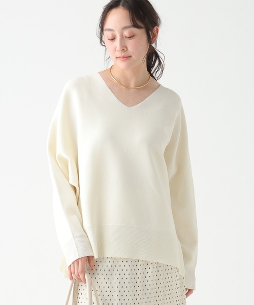 Elura(エルーラ)の「≪WEB限定≫もっちり立体プルオーバー/650193(ニット/セーター・レディース・ブラウン/グリーン/ピンク系/パープル/ネイビー/オレンジ/オフホワイト・FREE)」の22枚目の写真