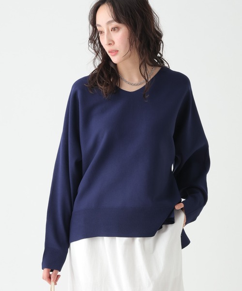 Elura(エルーラ)の「≪WEB限定≫もっちり立体プルオーバー/650193(ニット/セーター・レディース・ブラウン/グリーン/ピンク系/パープル/ネイビー/オレンジ/オフホワイト・FREE)」の22枚目の写真