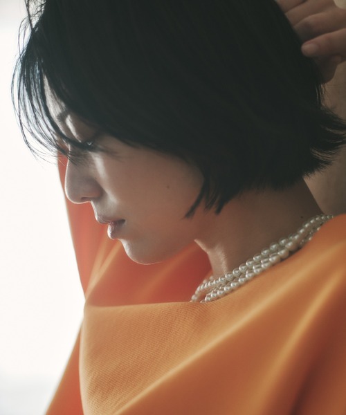 Elura(エルーラ)の「≪WEB限定≫もっちり立体プルオーバー/650193(ニット/セーター・レディース・ブラウン/グリーン/ピンク系/パープル/ネイビー/オレンジ/オフホワイト・FREE)」の14枚目の写真