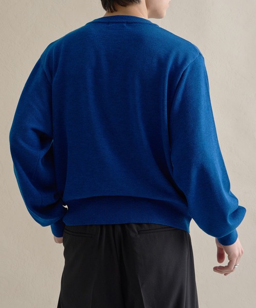 epnok（エプノック）の「ベーシックルーズハイゲージニット（ニット/セーター・メンズ・チャコールグレー/ブルー/レッド・SMALL/MEDIUM/LARGE）」の16枚目の写真