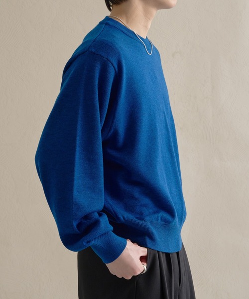 epnok（エプノック）の「ベーシックルーズハイゲージニット（ニット/セーター・メンズ・チャコールグレー/ブルー/レッド・SMALL/MEDIUM/LARGE）」の15枚目の写真