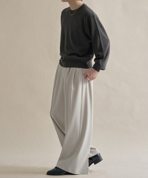 epnok（エプノック）の「ベーシックルーズハイゲージニット（ニット/セーター・メンズ・チャコールグレー/ブルー/レッド・SMALL/MEDIUM/LARGE）」の20枚目の写真