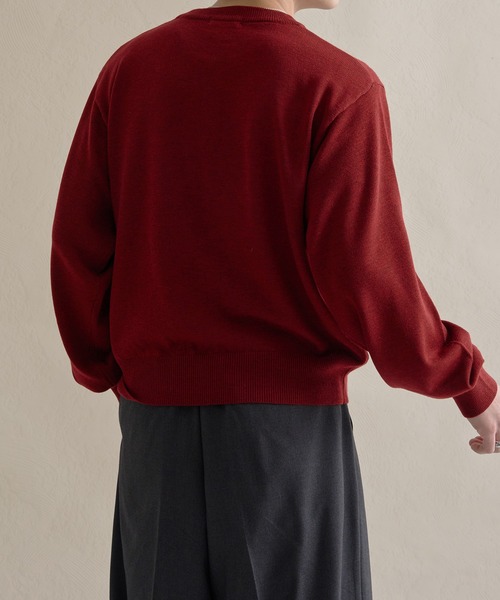 epnok（エプノック）の「ベーシックルーズハイゲージニット（ニット/セーター・メンズ・チャコールグレー/ブルー/レッド・SMALL/MEDIUM/LARGE）」の6枚目の写真