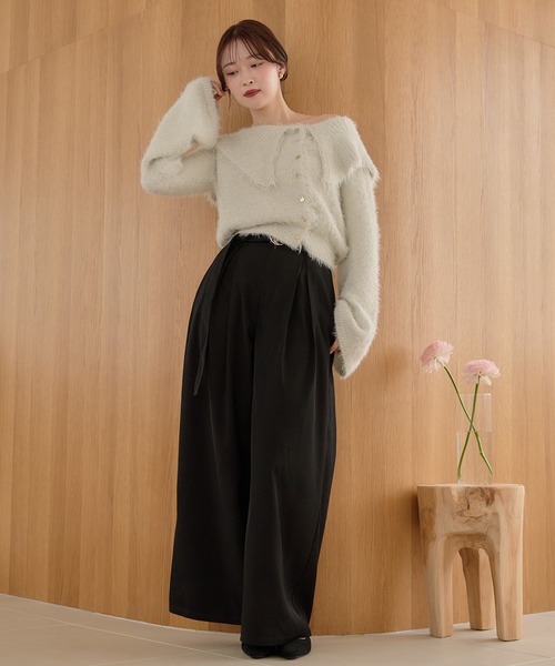tuck pleated wide pants / タックプリーツワイドパンツ（その他パンツ