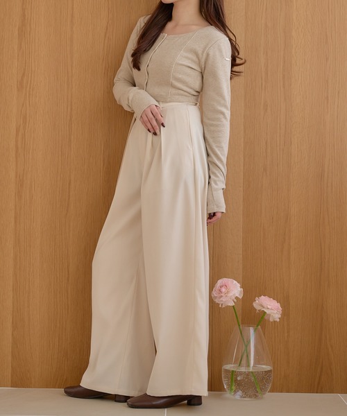 tuck pleated wide pants / タックプリーツワイドパンツ（その他パンツ