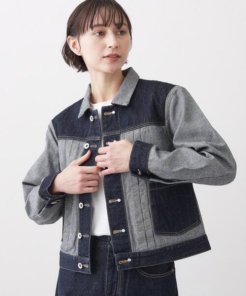 Dessin(デッサン)の「【ユニセックス/2WAY】リバーシブルデニムジャケット(デニムジャケット・レディース・サックスブルー/ブルー/ネイビー・05/04/03/02/01)」の18枚目の写真