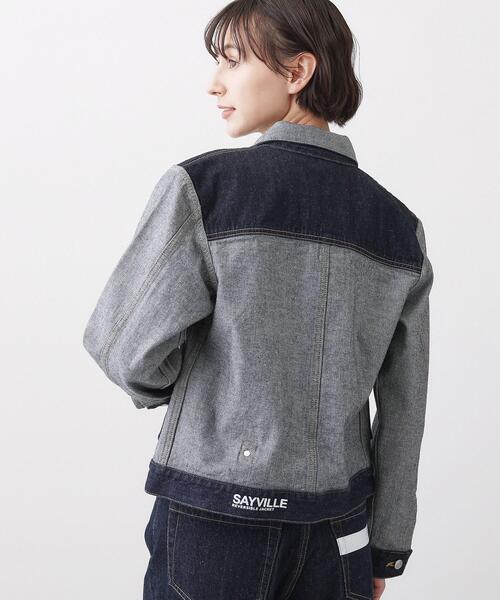 Dessin(デッサン)の「【ユニセックス/2WAY】リバーシブルデニムジャケット(デニムジャケット・レディース・サックスブルー/ブルー/ネイビー・05/04/03/02/01)」の19枚目の写真