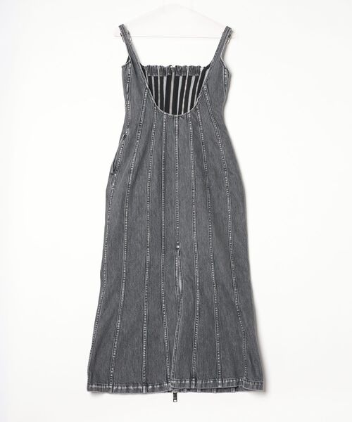 JOHN LAWRENCE SULLIVAN（ジョンローレンスサリバン）の「WASHED DENIM CORSET DRESS（ワンピース・レディース・ブラック・SMALL/MEDIUM）」の3枚目の写真