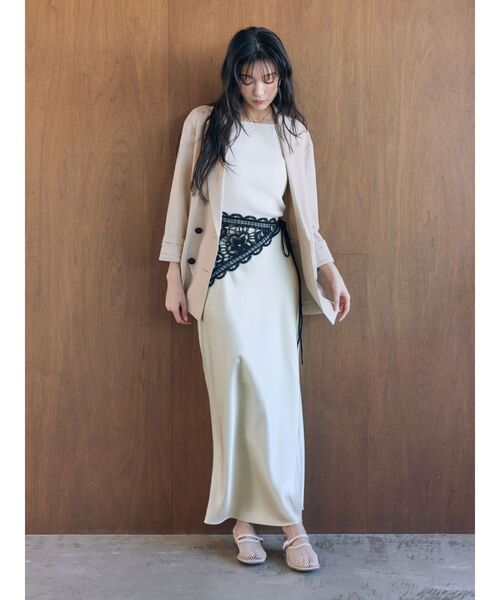 LAGUNAMOON（ラグナムーン）の「バイカラーボタンジャケット（テーラードジャケット・レディース・ブラウン/ベージュ・FREE）」の7枚目の写真