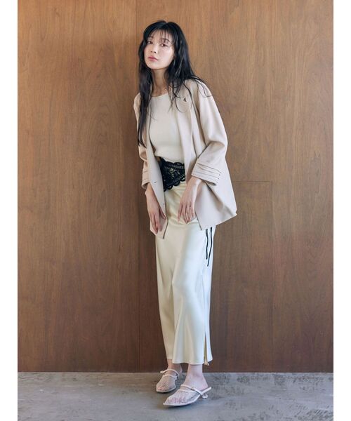 LAGUNAMOON（ラグナムーン）の「バイカラーボタンジャケット（テーラードジャケット・レディース・ブラウン/ベージュ・FREE）」の8枚目の写真