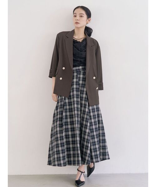 LAGUNAMOON（ラグナムーン）の「バイカラーボタンジャケット（テーラードジャケット・レディース・ブラウン/ベージュ・FREE）」の13枚目の写真