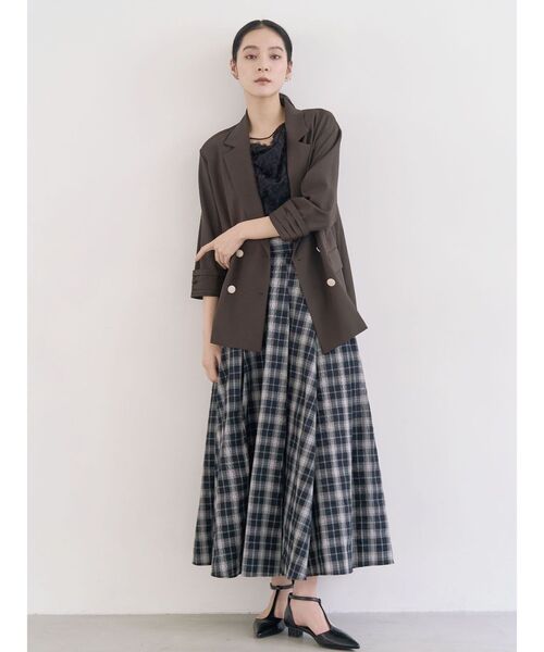 LAGUNAMOON（ラグナムーン）の「バイカラーボタンジャケット（テーラードジャケット・レディース・ブラウン/ベージュ・FREE）」の14枚目の写真