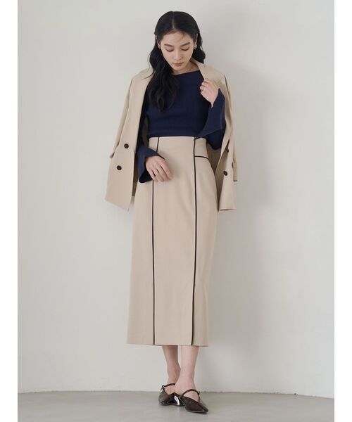 LAGUNAMOON（ラグナムーン）の「バイカラーボタンジャケット（テーラードジャケット・レディース・ブラウン/ベージュ・FREE）」の17枚目の写真