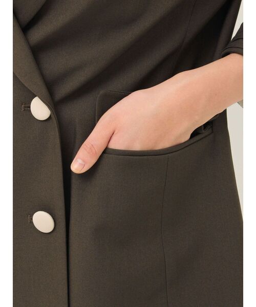 LAGUNAMOON（ラグナムーン）の「バイカラーボタンジャケット 【春服】【オフィスカジュアル】【セットアップ対応】（テーラードジャケット・レディース・ブラウン/ベージュ・FREE）」の18枚目の写真