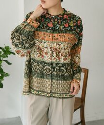 ear PAPILLONNER | 柄ピンタックブラウス【SUM1 STYLE】(シャツ/ブラウス)