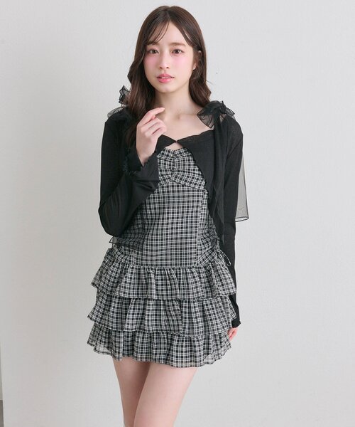OLIVE des OLIVE 肩リボンミニキャミワンピとボレロセット セール】肩リボンミニキャミワンピとボレロセット（ワンピース