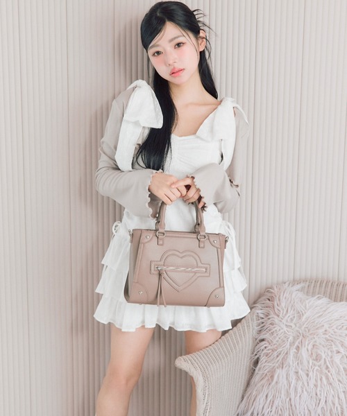 OLIVE des OLIVE(オリーブデオリーブ)の「肩リボンミニキャミワンピとボレロセット(ワンピース・レディース・オフホワイト/サックスブルー/ブラック・FREE)」の19枚目の写真