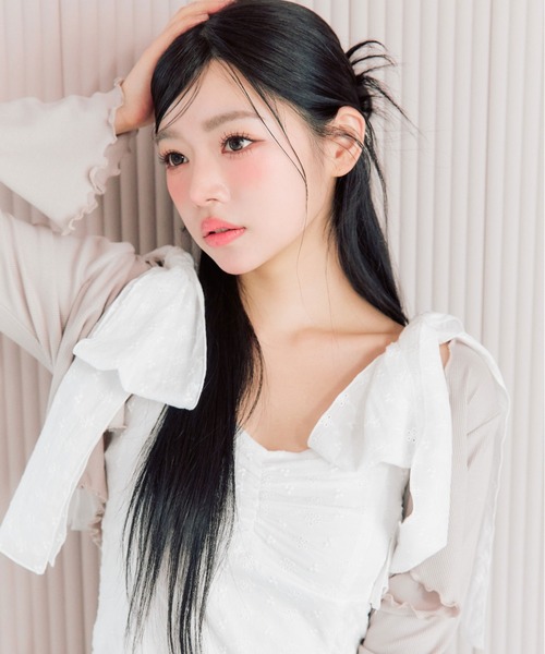 セール】肩リボンミニキャミワンピとボレロセット（ワンピース
