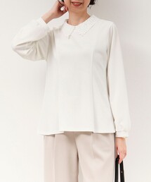 MICO COULIER | カットジョーゼット襟レースブラウス(襟取り外し可能)(シャツ/ブラウス)