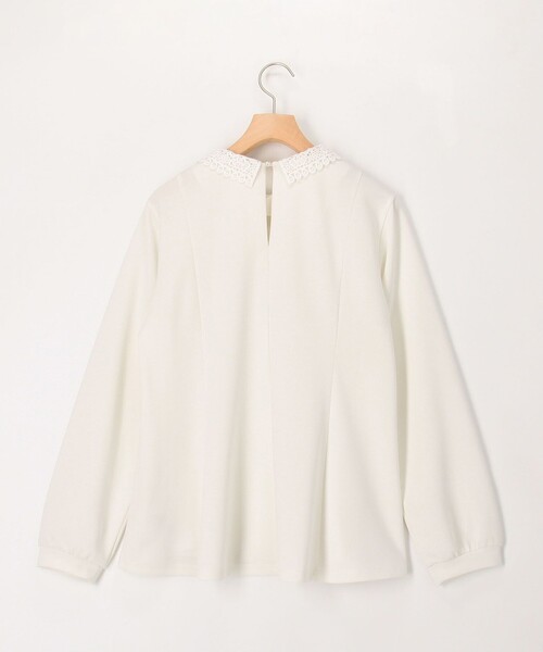 MICO COULIER（ミコクリエ）の「カットジョーゼット襟レースブラウス（襟取り外し可能）（シャツ/ブラウス・レディース・オフホワイト/ブラック/グレイッシュベージュ・38）」の22枚目の写真