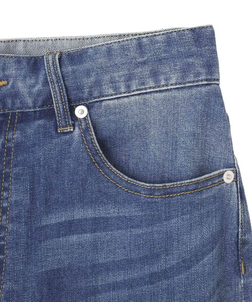 YECCA VECCA（イェッカヴェッカ）の「カットオフストレッチデニムパンツ（デニムパンツ・レディース・インディゴブルー/ダークインディゴブルー・S/M/L）」の22枚目の写真