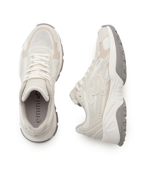 emmi（エミ）の「【em】ボリュームメッシュスニーカー（スニーカー・レディース・ベージュ/ミント/シルバー・23/23.5/24/24.5/25）」の13枚目の写真