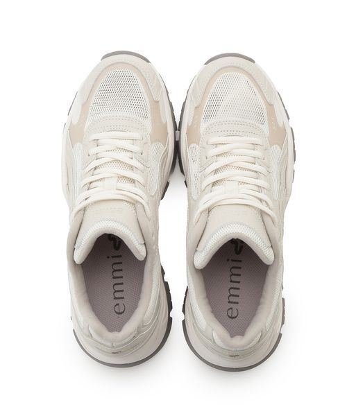 emmi（エミ）の「【em】ボリュームメッシュスニーカー（スニーカー・レディース・ベージュ/ミント/シルバー・23/23.5/24/24.5/25）」の14枚目の写真