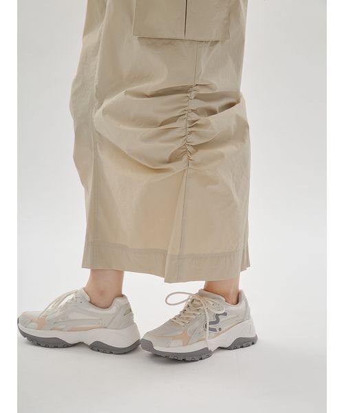 emmi（エミ）の「【em】ボリュームメッシュスニーカー（スニーカー・レディース・ベージュ/ミント/シルバー・23/23.5/24/24.5/25）」の6枚目の写真