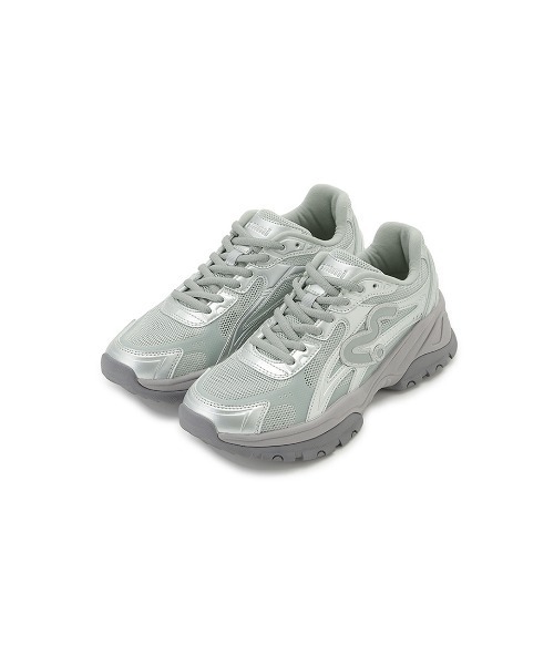 emmi（エミ）の「【em】ボリュームメッシュスニーカー（スニーカー・レディース・ベージュ/ミント/シルバー・23/23.5/24/24.5/25）」の3枚目の写真