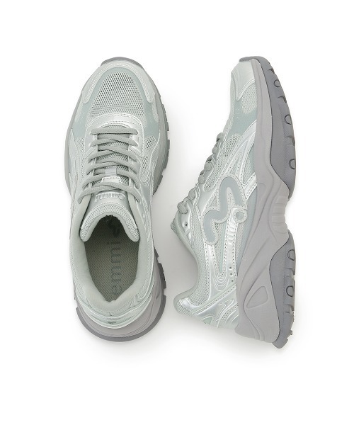 emmi（エミ）の「【em】ボリュームメッシュスニーカー（スニーカー・レディース・ベージュ/ミント/シルバー・23/23.5/24/24.5/25）」の22枚目の写真