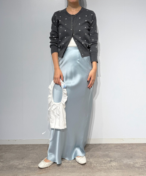 EDIT. FOR LULU(エディットフォールル)の「ドット カーディガン(ニット/セーター・レディース・グレー・FREE)」の8枚目の写真