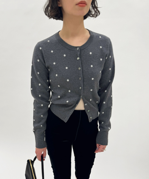 EDIT. FOR LULU(エディットフォールル)の「ドット カーディガン(ニット/セーター・レディース・グレー・FREE)」の9枚目の写真