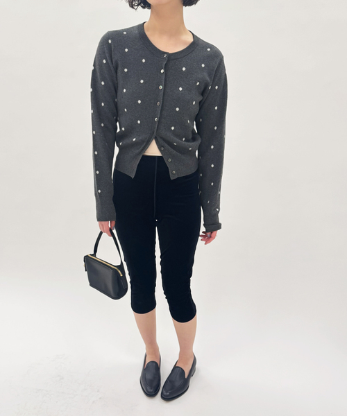 EDIT. FOR LULU(エディットフォールル)の「ドット カーディガン(ニット/セーター・レディース・グレー・FREE)」の10枚目の写真
