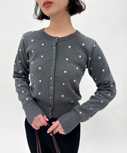 EDIT. FOR LULU(エディットフォールル)の「ドット カーディガン(ニット/セーター・レディース・グレー・FREE)」の13枚目の写真