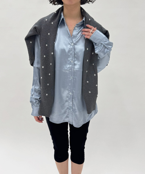 EDIT. FOR LULU(エディットフォールル)の「ドット カーディガン(ニット/セーター・レディース・グレー・FREE)」の19枚目の写真