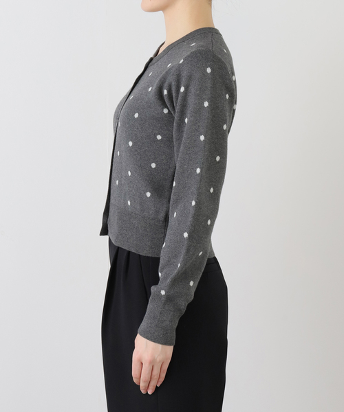 EDIT. FOR LULU(エディットフォールル)の「ドット カーディガン(ニット/セーター・レディース・グレー・FREE)」の2枚目の写真