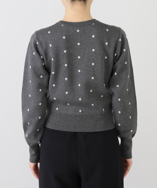 EDIT. FOR LULU(エディットフォールル)の「ドット カーディガン(ニット/セーター・レディース・グレー・FREE)」の3枚目の写真
