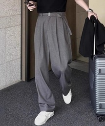KELVIN（ケルヴァン）の「Belted Tuck Wide Slacks Pants ベルト付き ワイド タックスラックス（スラックス）」