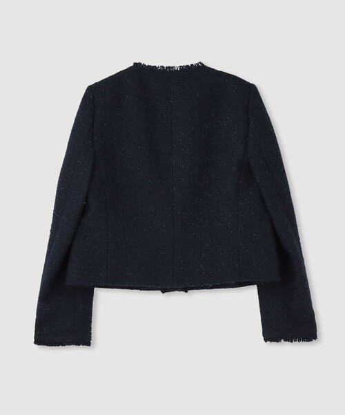 allureville（アルアバイル）の「ツィードノーカラージャケット（ノーカラージャケット・レディース・ネイビー/アイボリー/ブラック系その他・2/1）」の16枚目の写真