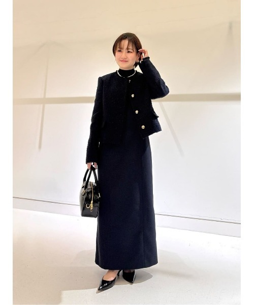 allureville（アルアバイル）の「ツィードノーカラージャケット（ノーカラージャケット・レディース・ネイビー/アイボリー/ブラック系その他・2/1）」の22枚目の写真