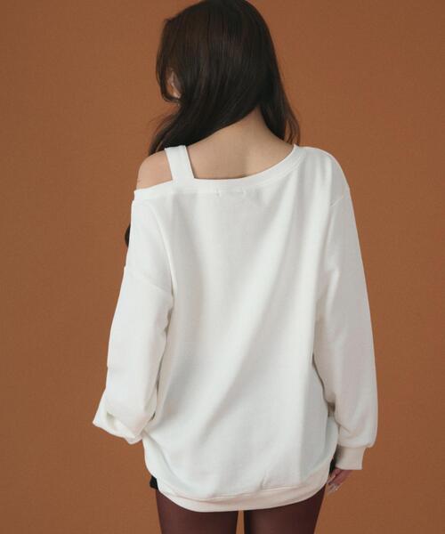 dispark（ディスパーク）の「DISPARK/【26年春新作】ベルトショルダーグラフィックスウェット（スウェット・レディース・ホワイト/ブラック/グレー・FREE）」の19枚目の写真