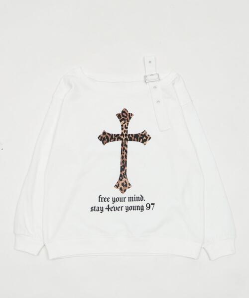 dispark（ディスパーク）の「DISPARK/【26年春新作】ベルトショルダーグラフィックスウェット（スウェット・レディース・ホワイト/ブラック/グレー・FREE）」の10枚目の写真