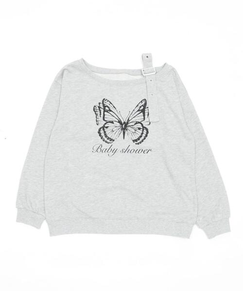 dispark（ディスパーク）の「DISPARK/【26年春新作】ベルトショルダーグラフィックスウェット（スウェット・レディース・ホワイト/ブラック/グレー・FREE）」の11枚目の写真