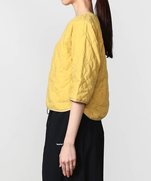 GYMPHLEX(ジムフレックス)の「Gymphlex | インナーキルティングジャケット WOMEN(ノーカラージャケット・レディース・イエロー/ブラック/アイボリー・14)」の16枚目の写真