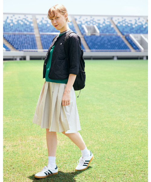 GYMPHLEX(ジムフレックス)の「Gymphlex | インナーキルティングジャケット WOMEN(ノーカラージャケット・レディース・イエロー/ブラック/アイボリー・14)」の21枚目の写真