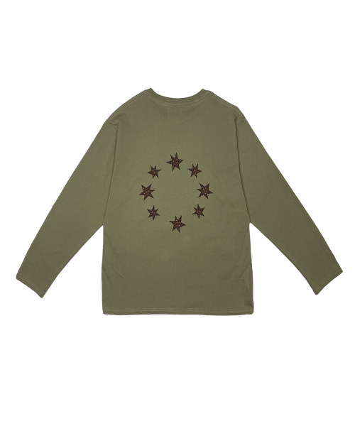 TANSANMAGNESIUM(タンサン マグネシウム)の「スターロングスリーブ(カーキ)(Tシャツ/カットソー・レディース・その他・MEDIUM/SMALL)」の2枚目の写真