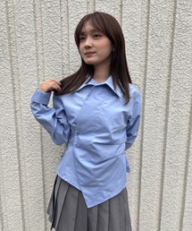 WAIST TUCK CROSS SHIRT【IROHANI】
