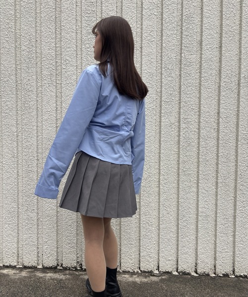 merrylatte(メリーラテ)の「WAIST TUCK CROSS SHIRT【IROHANI】(シャツ/ブラウス・レディース・ブルー・FREE)」の9枚目の写真